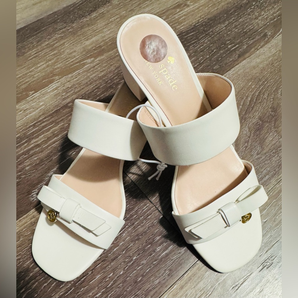kate spade Cream Mules